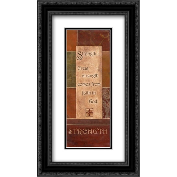 . 2x Matted 14x24 Black Ornate Framed Art Print by Haynes, Smith
