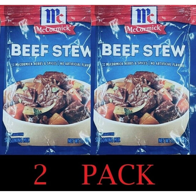 2x McCormick BEEF STEW Seasoning Mix Savory Herbs & Spices 1.5 oz