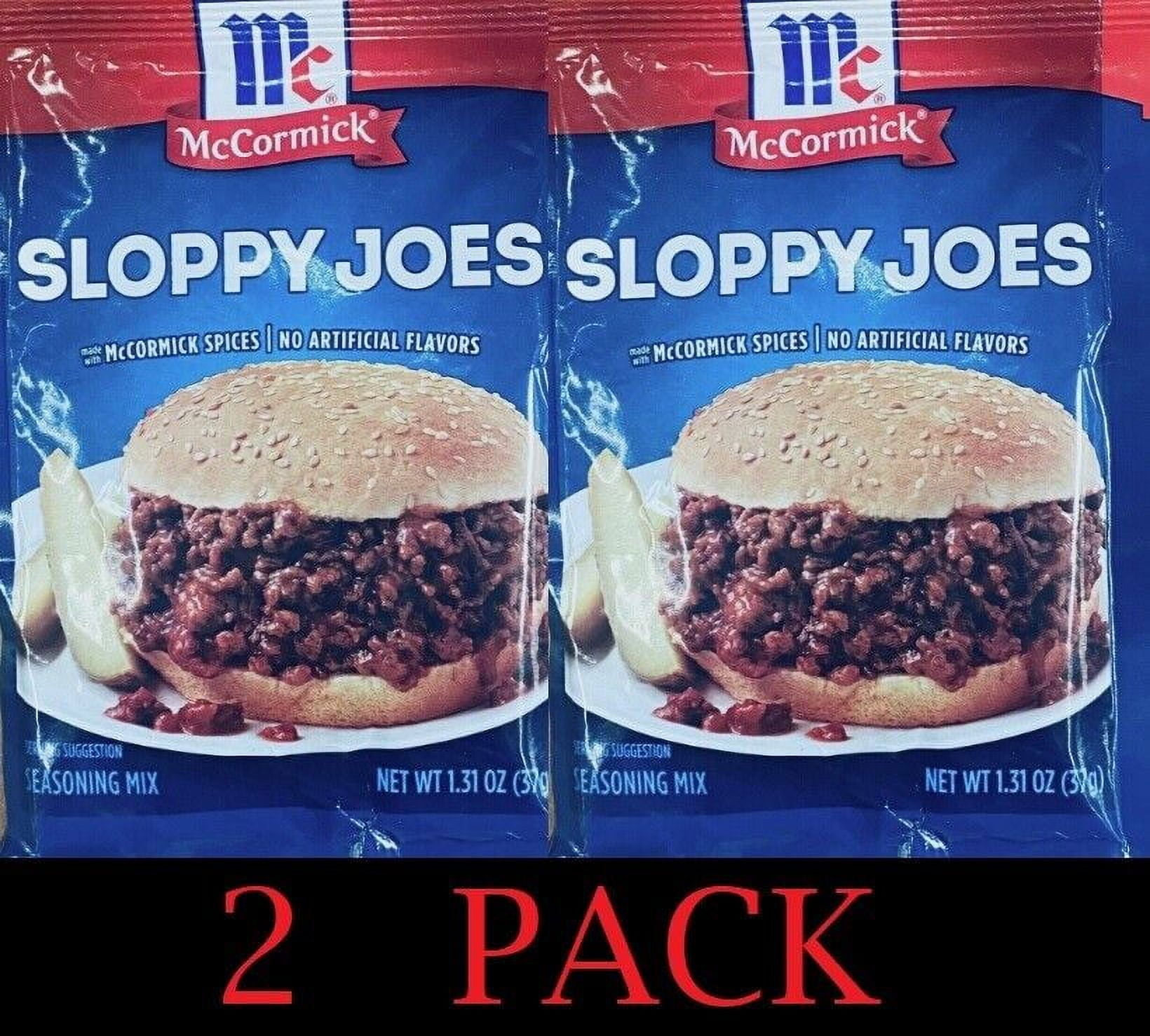 2x McCormick SLOPPY JOES Seasoning Mix Savory & Herbs & Spices 1.31 oz ...