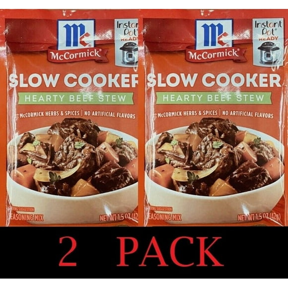 2x McCormick Slow Cooker HEARTY BEEF STEW Seasoning Mix Spices 1.5 oz 2 PACK