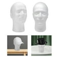 thumbnail image 1 of 2x Men Foam Manikin Head Display Stand Display Head Model for Headwear Hairpiece, 1 of 8