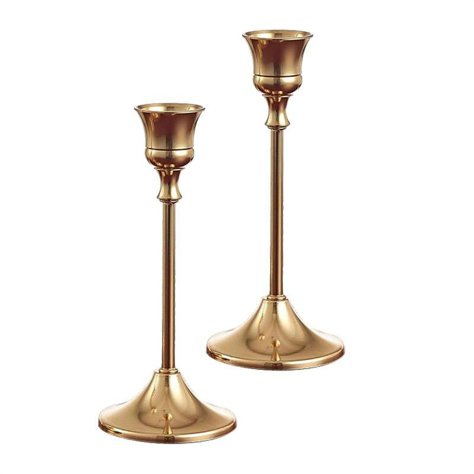2x Metal Candle Holder Candle Tapered Wedding Dinner Decoration