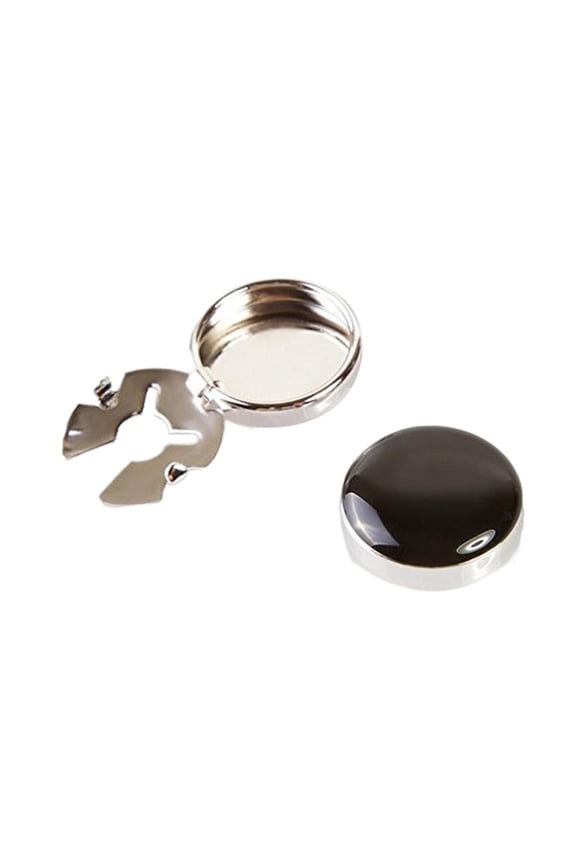 2x Metal Cufflinks for Men Formal Shirts Decor Wedding Fashion Button Covers Black