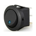 thumbnail image 1 of 2x Mini Black Round Rocker Switch + Blue LED Indicator Light Car Boat On/Off 12v, 1 of 7