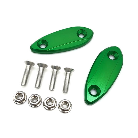 2x Mirror Block Off Plate Cover Base For KAWASAKI ZX6R 2009-2015 ZX25R 2021-2023