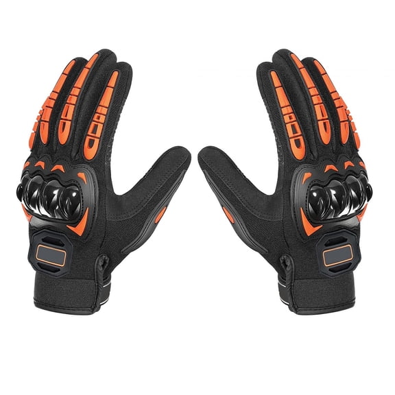 2x Motorcycle Gloves Touch Screen Protection Motorbike Gloves Gloves for Men Women Cycling Sports Training Motocross Road Orange XXL