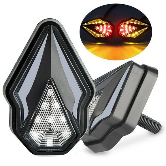 2x Motorcycle Sequential LED Turn Signal DRL Blinker Light Indicator Flush Mount