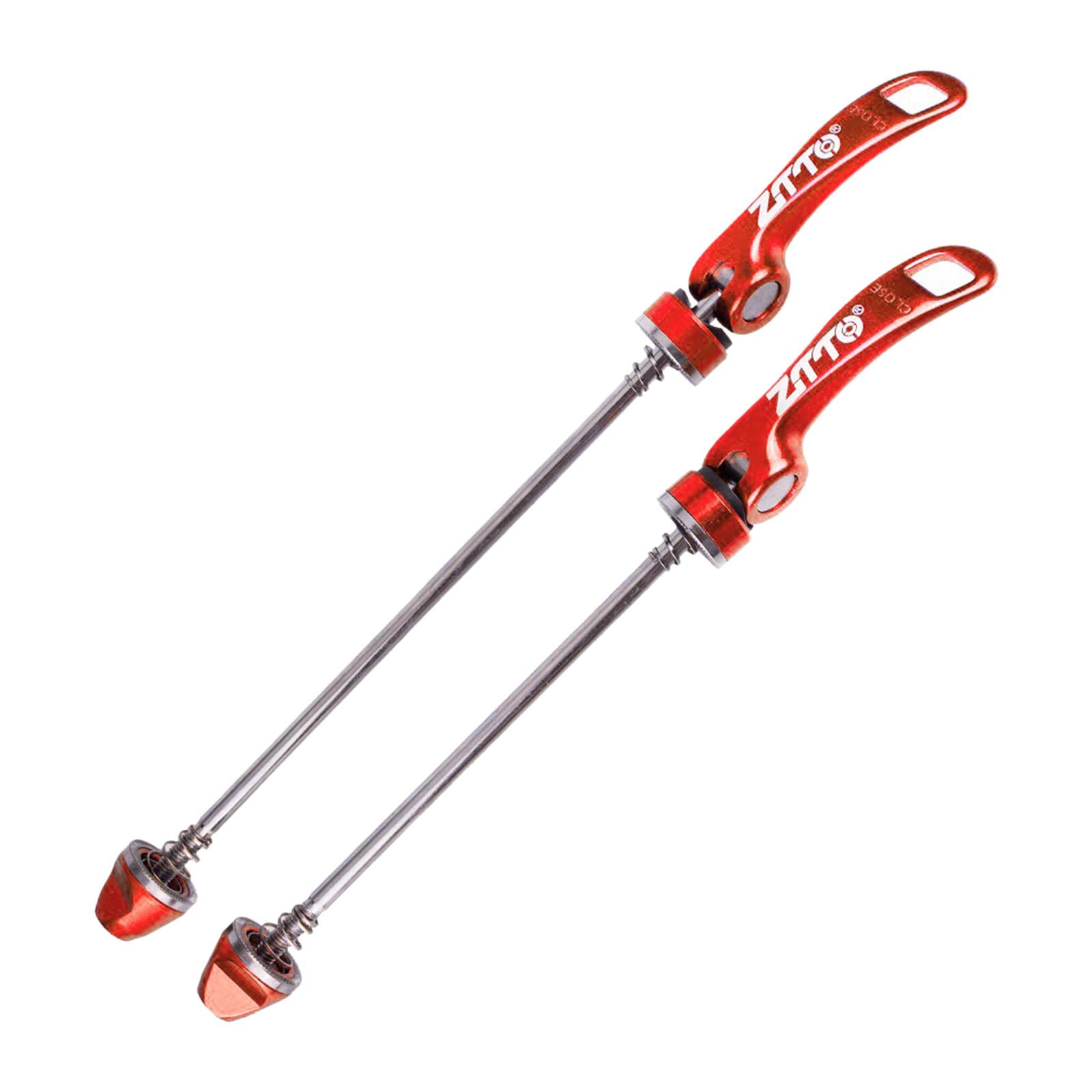 2x Mountain Bike Axle Quick Release Lever Wheel Rear Skewers Red