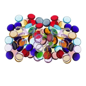 2x Multiple Color Flat Marbles, Stone Centerpieces, Decorative Beads, Glass Gems, for Arts And Crafts Vases Decoration Aquarium Fillers, 100g in Bag