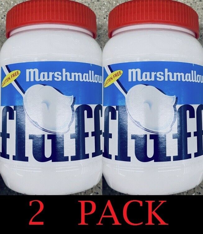 2x NEW Marshmallow Fluff spread Gluten Free Fat Free 7.5 oz Tub 2