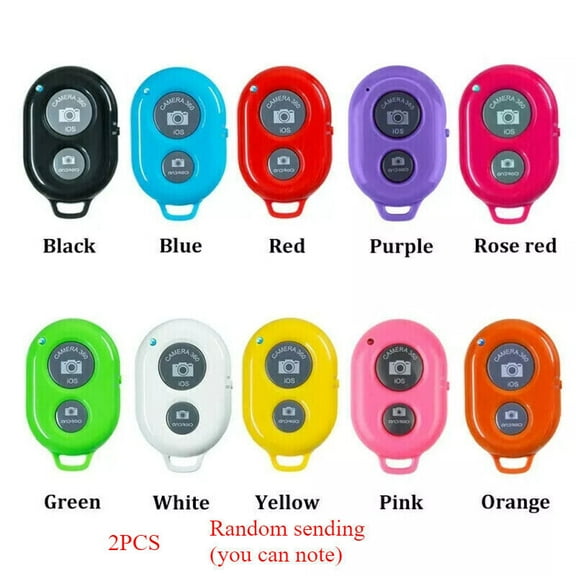 2x New Wireless Camera Bluetooth Remote Shutter For iPhone IOS Android