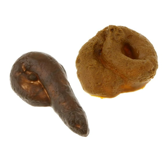 2x Novelty Dog Poo Rubber Waste Turd Joke