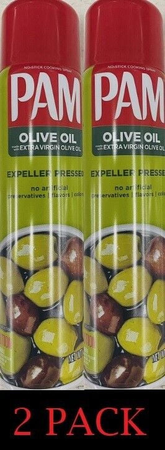 2x PAM EXPELLER PRESSED Extra Virgin OLIVE OIL Spray Non Stick 7 Oz Can