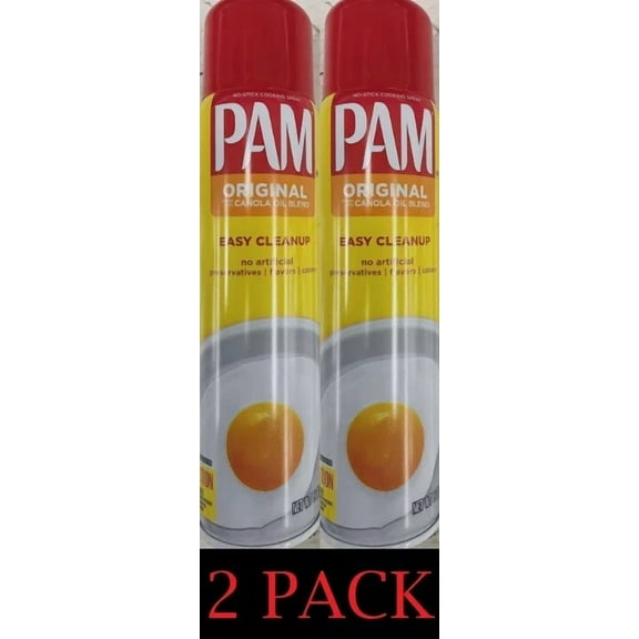 2x PAM Original Canola Oil Blend Non stick Cooking & Baking Spray 8 oz - 2 PACK