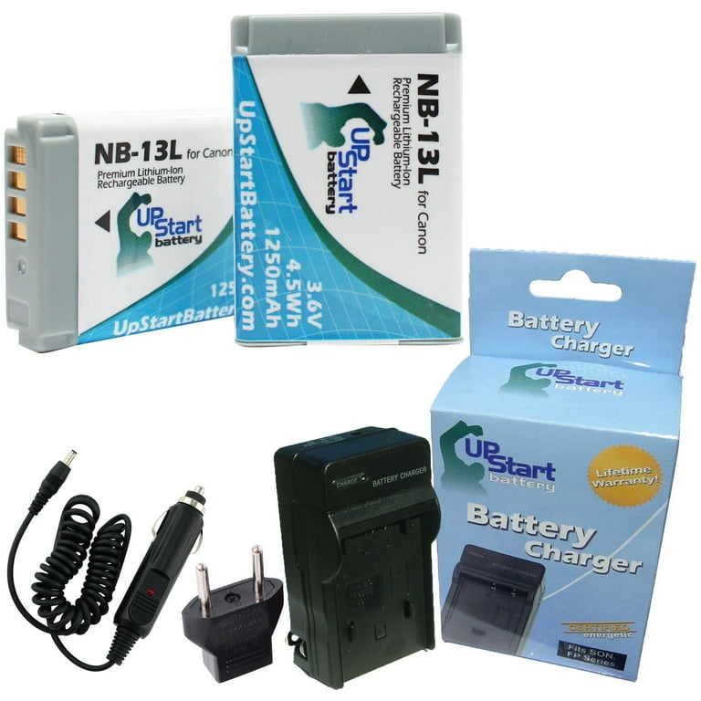 2-Pack Canon PowerShot G7X Battery & Charger with EU Adapter