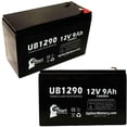 thumbnail image 1 of 2x Pack - Compatible Alton Tol DASH 2 Battery - Replacement UB1290 Universal Sealed Lead Acid Battery (12V, 9Ah, 9000mAh, F1 Terminal, AGM, SLA) - Includes 4 F1 to F2 Terminal Adapters, 1 of 4