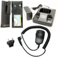 thumbnail image 1 of 2x Pack Compatible Motorola GP300 Battery + Charger + Shoulder Speaker with Push to Talk (PTT) Microphone + EU Adapter - Compatible for Motorola HNN9628 Two-Way Radio (1200mAh, 7.5V, NICD), 1 of 4