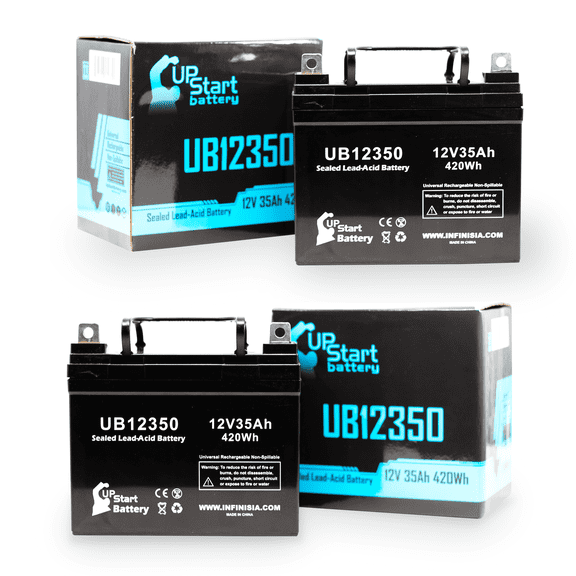 2x Pack - Compatible National Power GSA26RMP Battery - Replacement UB12350 Universal Sealed Lead Acid Battery (12V, 35Ah, 35000mAh, L1 Terminal, AGM, SLA)