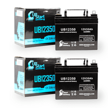 2x Pack - Hoveround MPV5 Battery Replacement - UB12350 Universal Sealed Lead Acid Battery (12V, 35Ah, 35000mAh, L1 Terminal, AGM, SLA)