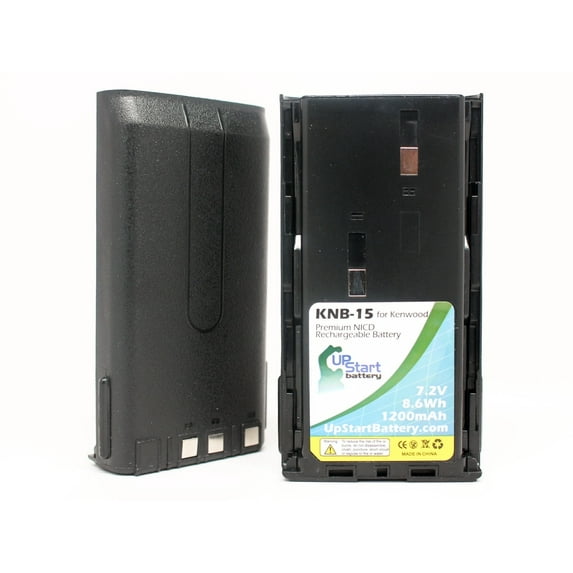 2x Pack - Kenwood KNB-15H Battery - Replacement for Kenwood KNB-14, KNB-15 Two-Way Radio Battery (1200mAh, 7.2V NI-CD)