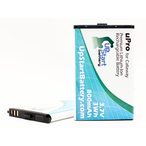 2x Pack - UpStart Battery Callaway Range Finder 1008000134 Battery - Replacement for Callaway uPro Golf GPS Battery (800mAh, 3.7V, Lithium-Ion)
