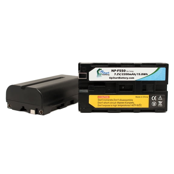 2x Pack - UpStart Battery Sony NP-F570 Battery - Replacement for Sony NP-F550 Digital Camera Battery (2200mAh, 7.2V, Lithium-Ion)