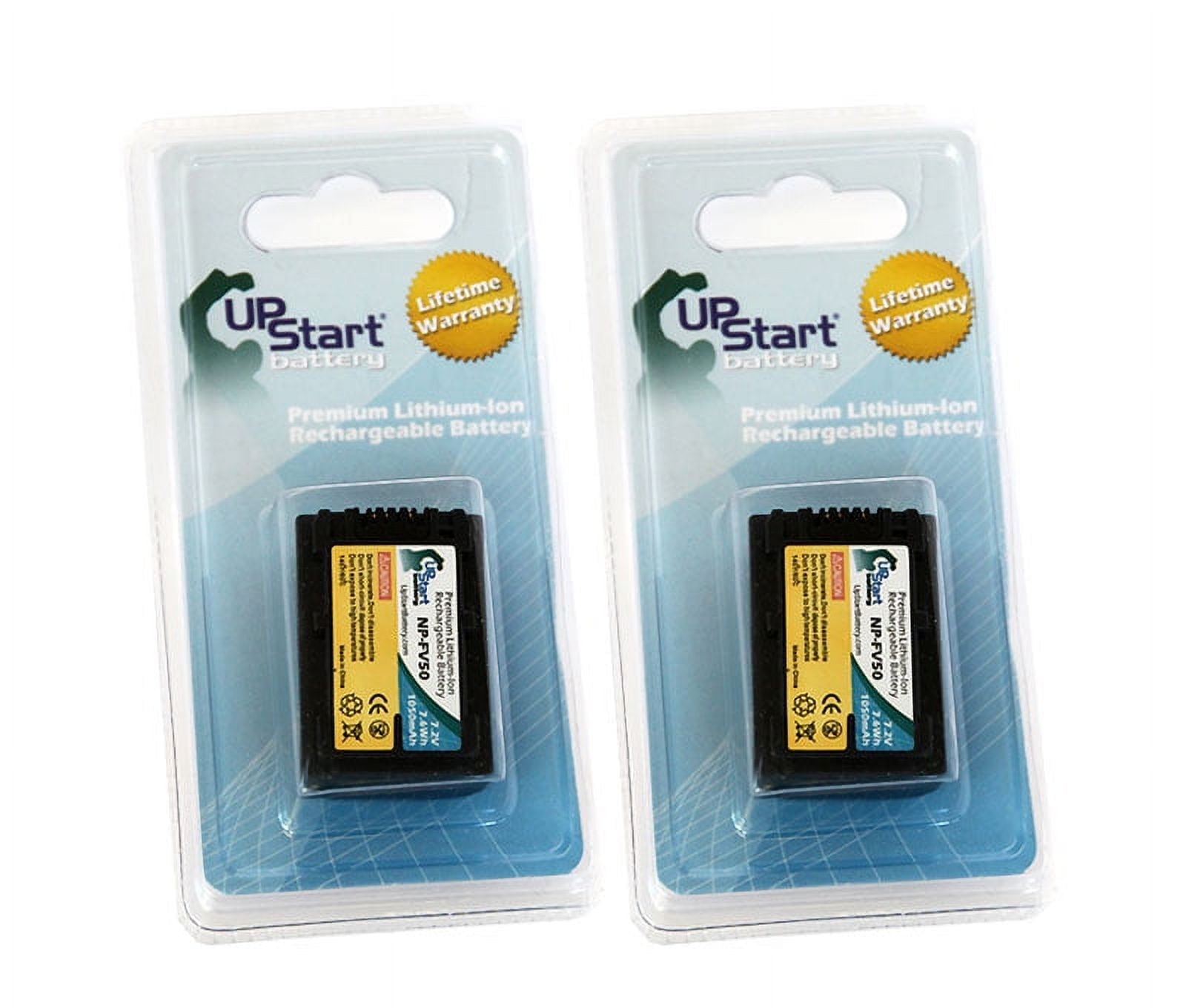 2x Pack - UpStart Battery Sony NP-FV70 Battery - High Capacity Replacement Sony NP-FV50 Digital Camera Battery (1050mAh, 7.2V, Lithium-Ion)