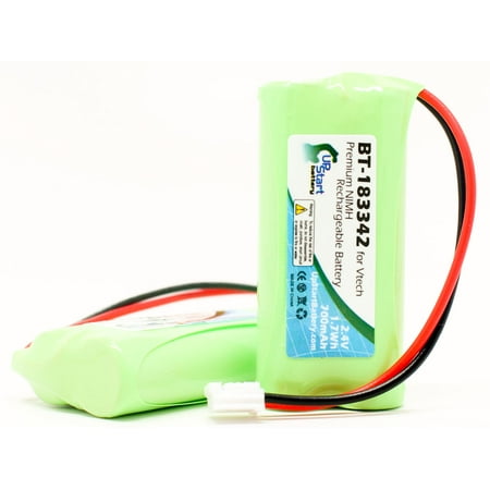 2x Pack - UpStart Battery VTech 6122 Battery - Replacement for VTech Cordless Phone Battery (700mAh, 2.4V, NI-MH)
