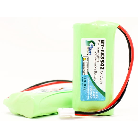 2x Pack - UpStart Battery VTech 6409 Battery - Replacement for VTech Cordless Phone Battery (700mAh 2.4V NI-MH)