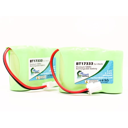 2x Pack - UpStart Battery VTech CS5121-2 Battery - Replacement for VTech Cordless Phone Battery (600mAh, 3.6V, NI-MH)