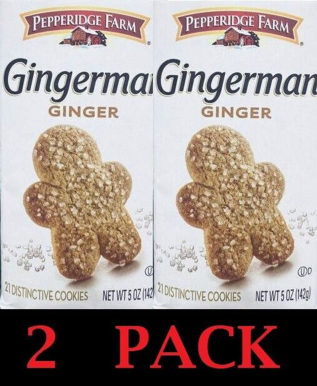 2x Pepperidge Farm Gingerman Ginger Flavored Cookies 5 Oz Bag 2 PACK
