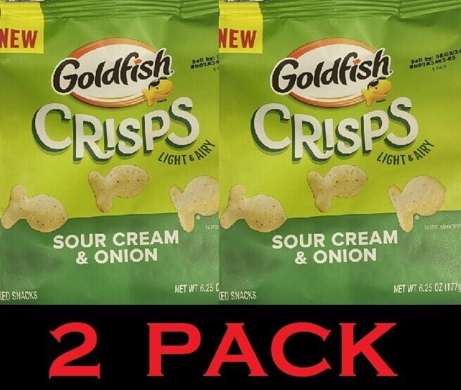 2x Pepperidge Farm Goldfish Light & Airy Crisps SOUR CREAM & ONION 6