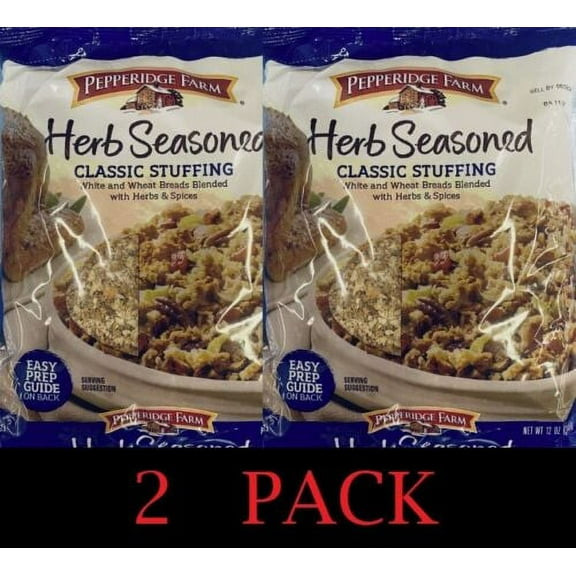 2x Pepperidge Farm HERB SEASONED CLASSIC STUFFING 12 oz Bag - 2 PACK