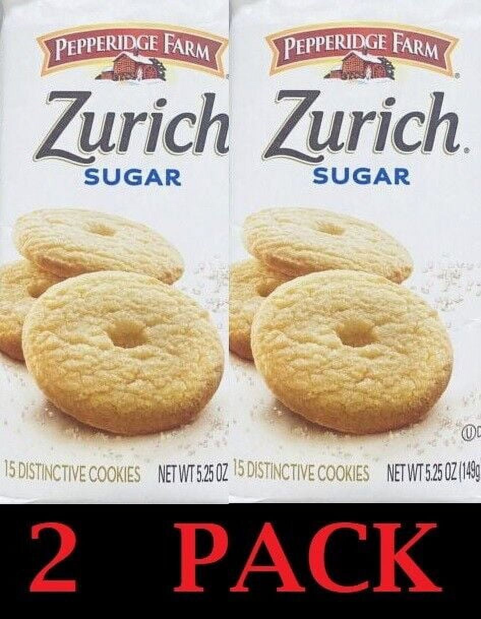 2x Pepperidge Farm ZURICH SUGAR Cookies 5.25 oz Bag - NEW - 2 PACK