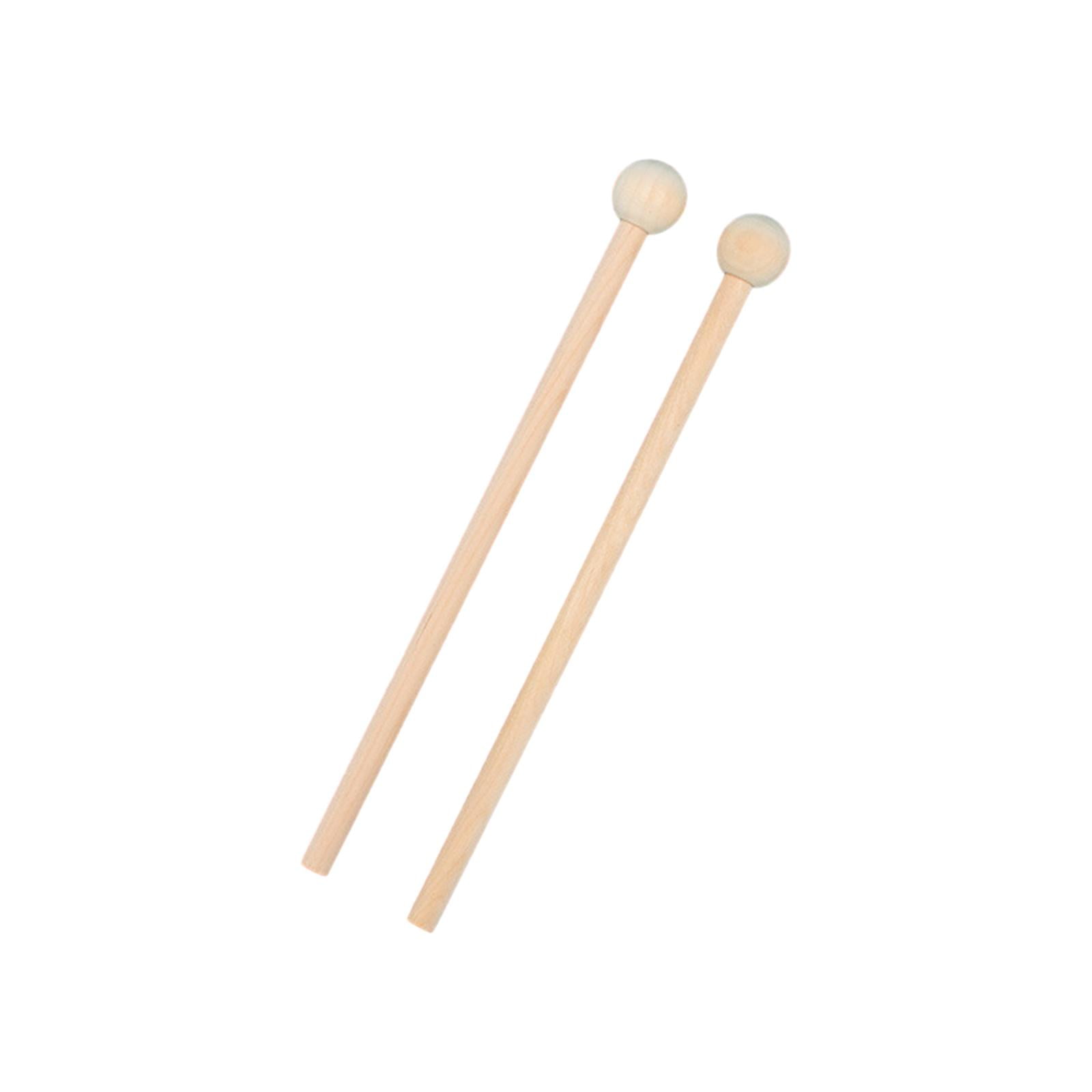 2x Percussion Mallets Drumsticks Portable 21x2cm Musical Parts
