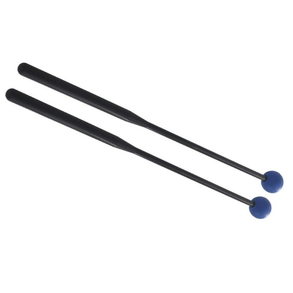 2x Percussion Xylophone Mallets Drum Mallet, Multifunctional Musical Drumstick, 12'' Rubber Mallet Percussion for Meditation blue