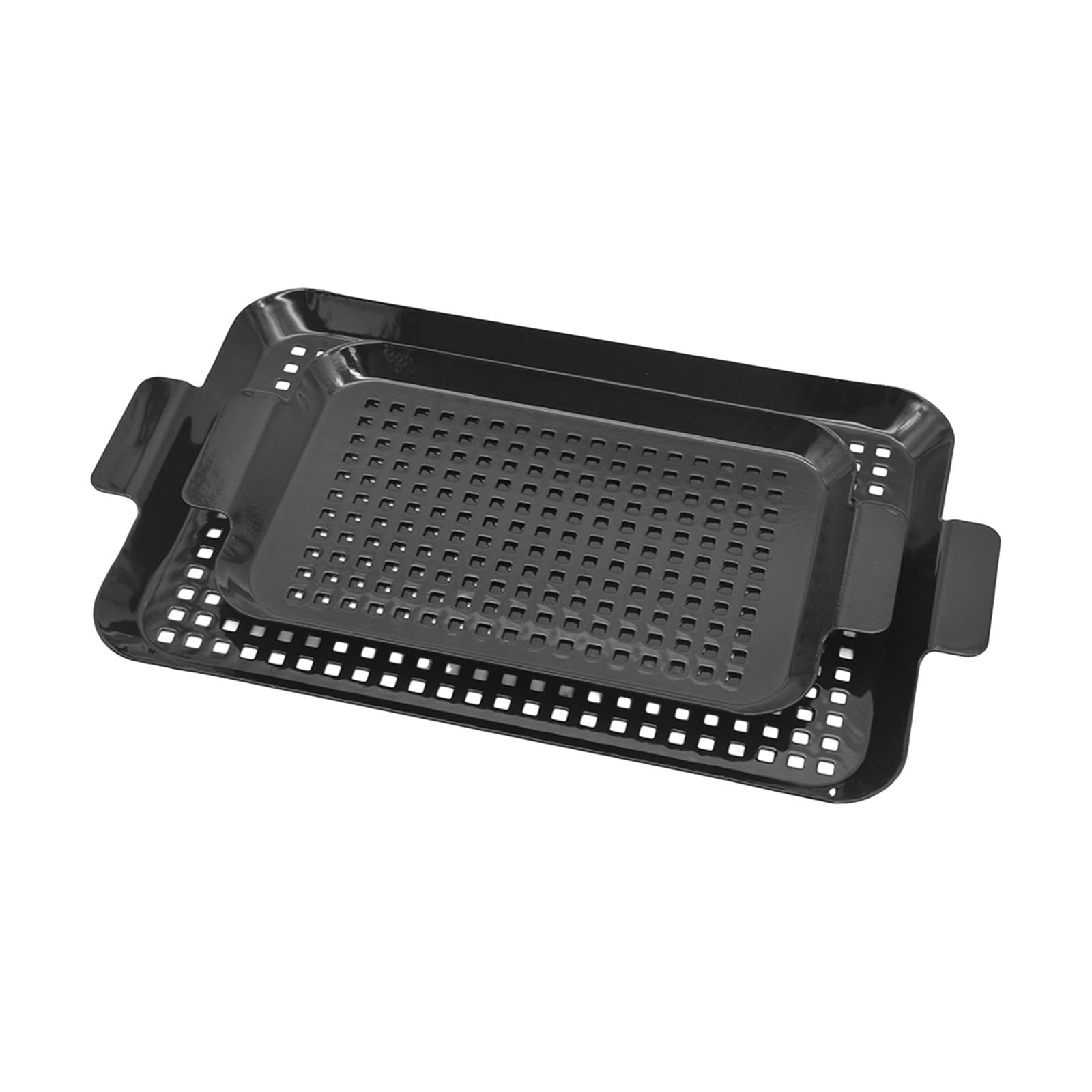 2x Perforated Food Tray, Grilling Tray, BBQ Accessories Grill Topper