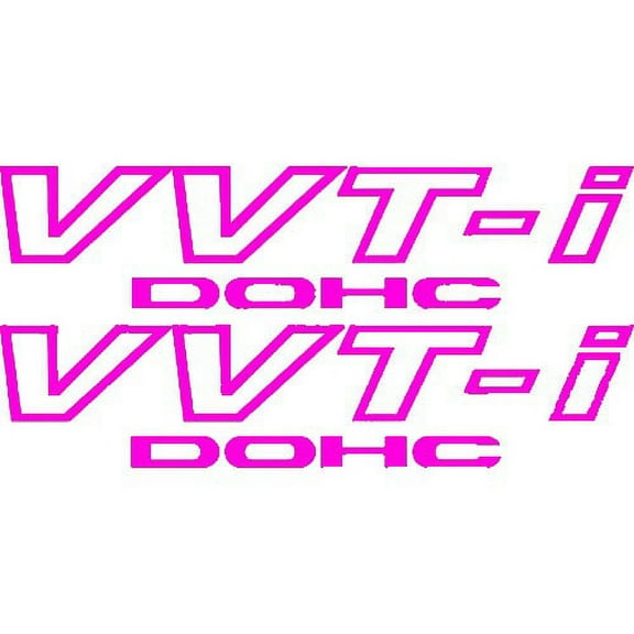 2x Pink Toyota VVT-I DOHC Stickers Vinyl Decals VVTI TRD Supra JDM Celica