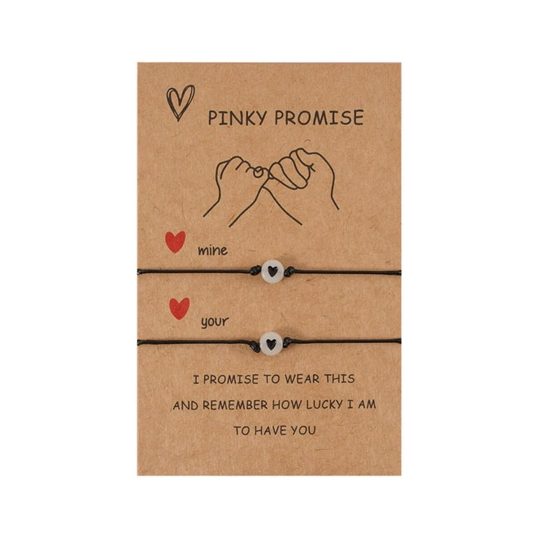 Pinky promise bracelet for cheap couples