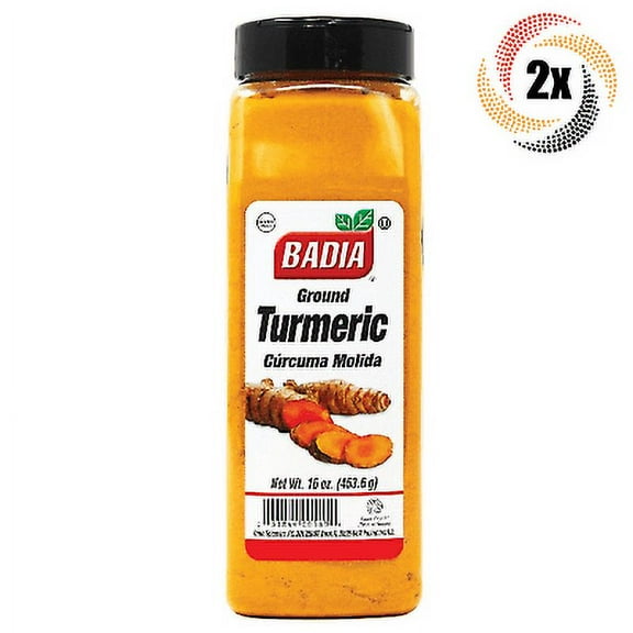 2x Pints Badia Ground Turmeric Seasoning | 2LBS | Gluten Free! | Curcuma Molida