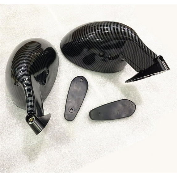 2x Plane Mirror Side View Car Mirrors Left+Right For Racing F1 Carbon Fiber Look