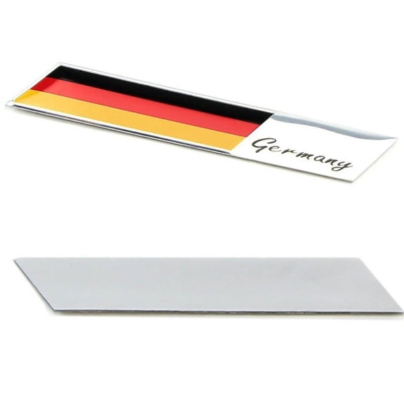 2x Plate Germany Flag Emblem Badge For Car Front Grille Side Fender Trunk Replac