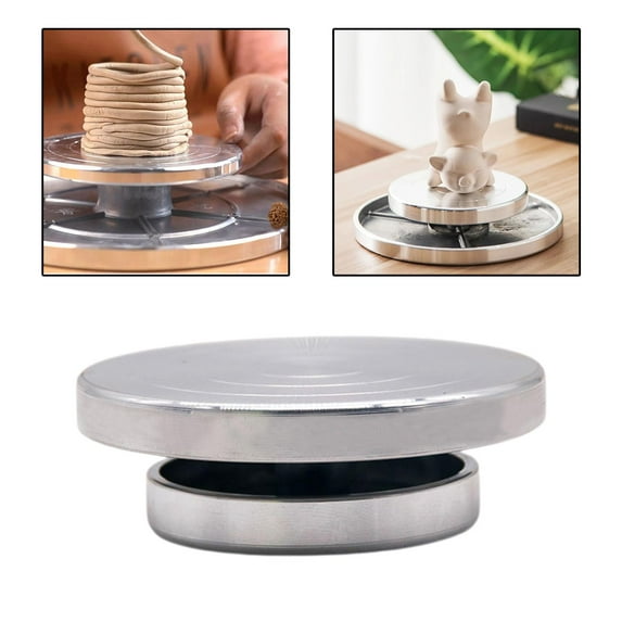 2x Pottery Banding Wheel Manual Forming Sculpting Turntable