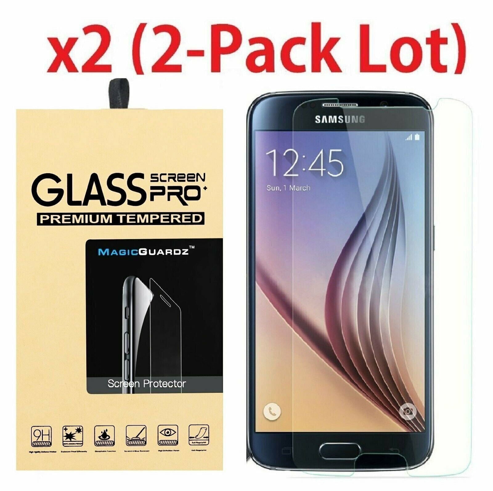 2x Premium Real Tempered Glass Screen Protector Guard for Samsung ...