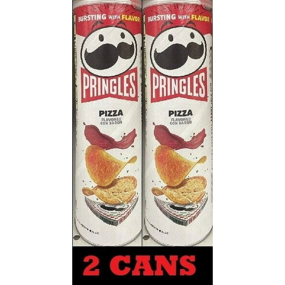 2x Pringles PIZZA Flavored Potato Chips Snack Crisps 5.5 oz - FREE SHP - 2 CANS