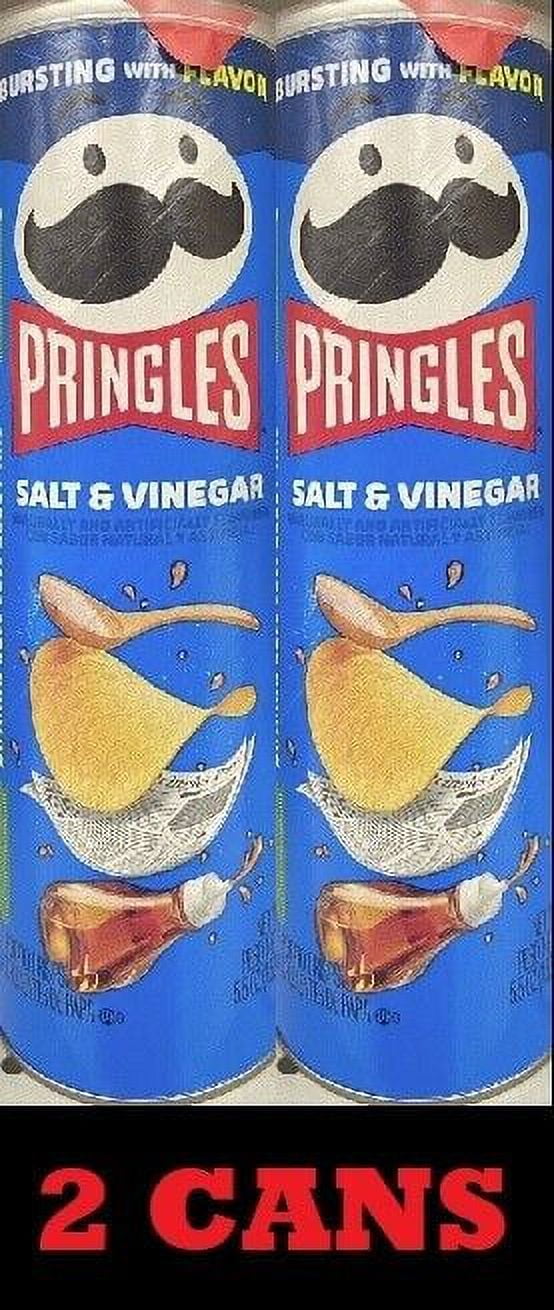 2x Pringles SALT & VINEGAR Flavored Potato Chips Crisps 5.5 oz FREE SHP - 2 CANS
