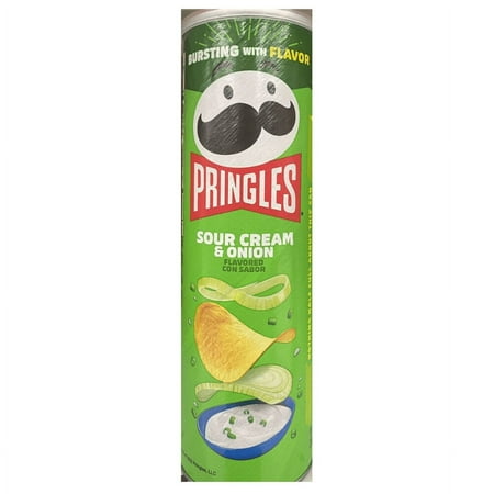 2x Pringles SOUR CREAM & ONION Flavored Potato Chips Crisps 5.5 oz - 2 CANS