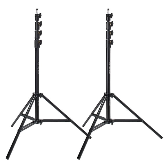 Flashpoint 2x Pro Air-Cushioned Heavy-Duty Light Stand (Black, 9.5')