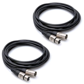 Hosa Technology 2x Pro Balanced 3-Pin XLR Female to 3-Pin XLR Male Audio Cable 1.5'