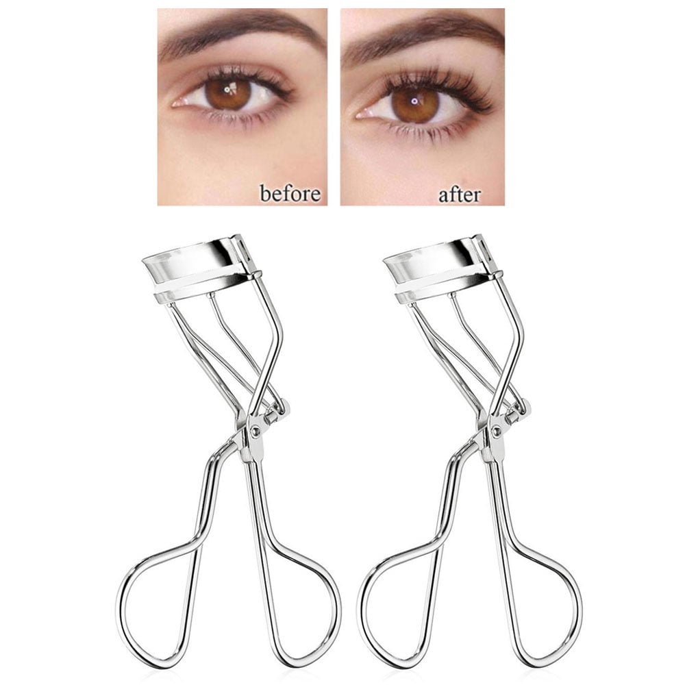 2x Professional Eyelash Curler Curl Clip Cosmetic Makeup Refill Pad Tweezer Tool